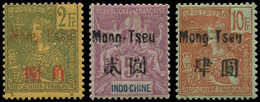 * MONG-TSEU 31/33 : 2f., 5f. Et 10f. De 1906, TB - Other & Unclassified