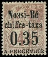 * NOSSI-BE Taxe 4 : 0.35 Sur 4c. Lilas-brun Sur Gris, Bon Centrage, TB - Altri & Non Classificati