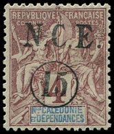 * NOUVELLE CALEDONIE 55c : 15 Sur 4c. Lilas-brun, ERREUR, TB. Br - Lettres & Documents