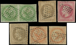 NOUVELLE CALEDONIE Lot De 5 Unités Et Une Paire Des Colonies Générales, Obl. Los. De 64 Points, TB - Storia Postale