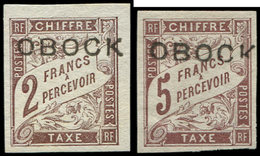 OBOCK Taxe 17/18 : 2f. Marron Et 5f. Marron, TB - Other & Unclassified