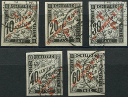 SAINT PIERRE ET MIQUELON 51/55 : Type Duval, La Série Surch. De 1892, Obl., TB - Used Stamps