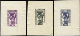 SENEGAL Type F De 1938, 3 épreuves D'artiste Sans La Valeur, Couleurs Différentes, TB - Altri & Non Classificati