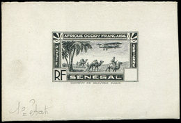 SENEGAL PA : Type B De 1935, épreuve D'artiste En Noir Sans La Valeur Sur Carton, 1er état, TB - Sonstige & Ohne Zuordnung