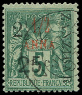 ZANZIBAR 32g : 2 1/2 Et 25c. Sur 1/2a. Sur 5c. Vert, T VIII, Obl., TB - Unused Stamps