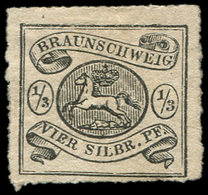 * ALLEMAGNE (ANCIENS ETATS) BRUNSWICK 5a : 1/3s. Noir, Percé En Scie, TB - Braunschweig