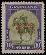 ** DANEMARK Groënland 18D : 10ö., Surcharge Rouge, TB - Other & Unclassified