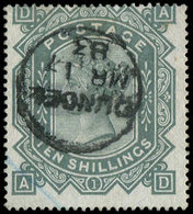 GRANDE BRETAGNE 41 : 10s. Gris, Obl. Càd, TTB. S - Used Stamps