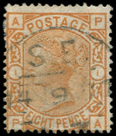 GRANDE BRETAGNE 61 : 8p. Orange, Obl., TB - Used Stamps