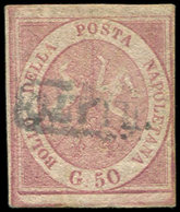 ITALIE (ANCIENS ETATS) DEUX SICILES 7 : 50g. Rose, Obl., TB - Napoli