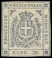 * ITALIE (ANCIENS ETATS) MODENE 9a : 20c. Violet-gris, TB. Br - Modena