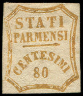 * ITALIE (ANCIENS ETATS) PARME 16 : 80c. Bistre, Forte Ch., TB - Parme