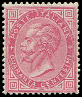 (*) ITALIE 19 : 40c. Rose, TB - Storia Postale