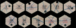 PAYS-BAS Télégraphe 1/12 (sf. N°7) : Obl., Annulation PLUME, TB - Télégraphes