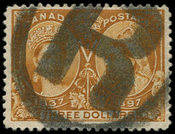 CANADA 51 : 3d. Jaune-brun, Obl. R, TB - Other & Unclassified