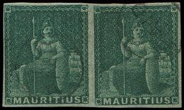 ILE MAURICE 12 : (4) Vert, PAIRE, Oblitération Légère, TB/TTB - Mauritius (...-1967)