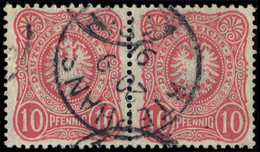 NOUVELLE-GUINEE Allemagne N°38 : 10pf. Rouge, PAIRE Obl. STEPHANSORT 20/9/91, TB - Papua Nuova Guinea