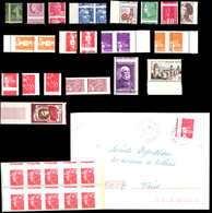 ** 22 Timbres Avec Variétés De Piquages Dont 3 Grands Formats + Un Carnet Et Un Ex. Obl. Sur Env., TB - Colecciones (en álbumes)