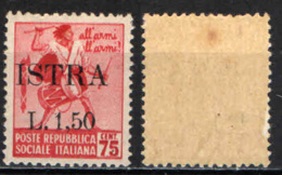 ITALIA - OCCUPAZIONE MILITARE JUGOSLAVA - ISTRIA-POLA - 1945 - CON SOVRASTAMPA - MNH - Joegoslavische Bez.: Istrië