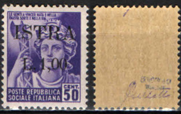 ITALIA - OCCUPAZIONE MILITARE JUGOSLAVA - ISTRIA-POLA - 1945 - CON SOVRASTAMPA - MNH - Occup. Iugoslava: Istria