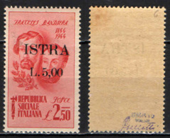 ITALIA - OCCUPAZIONE MILITARE JUGOSLAVA - ISTRIA-POLA - 1945 - CON SOVRASTAMPA - MNH - Occup. Iugoslava: Istria