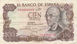 ESPAGNE - 100 Pesetas - 17/11/1970 - El Banco De Espana - 100 Peseten