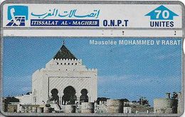 Morocco - ONPT - Mausolée Mohammed V Rabat - L&G - 310E - 1993, 70U, 100.000ex, Used - Maroc