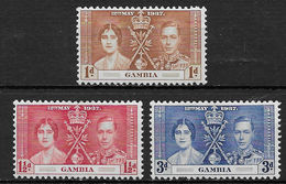 Gambia, 1937, SG 147 - 149, Mint Hinged - Gambie (...-1964)