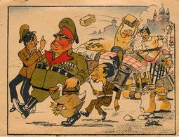 Militaria - Guerre 1939-45 - Illustrateur A Identifier- Caricature - Satiriques - Hitler - état - Guerre 1939-45