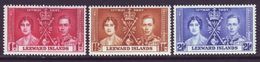 Leeward Islands, 1937, SG 95 - 97, MNH - Leeward  Islands