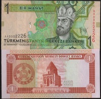 B 128 - TURKMENISTAN 2 Billets De 1 Manat  état Neuf 1er Choix - Turkmenistan