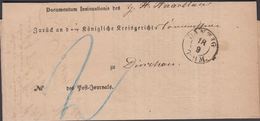 1871. DANZIG 18 9. Postbehändlungsschein 19 August 1871. KÖNIGL. PREUSS. POST-AMT DAN... () - JF310346 - Lettres & Documents