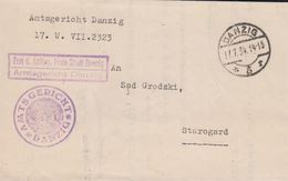 1934. DANZIG 17.7.34. AMTSGERICHT DANZIG.  () - JF310351 - Lettres & Documents