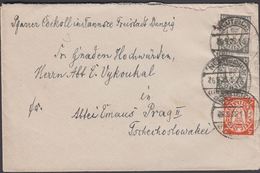 1930.. 5 + 2 X 15 Pf. NEUTEICH 26.9.25. To Prag. (MICHEL 195+) - JF310397 - Storia Postale