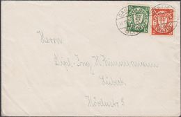 1932.. 5 Pf. + 10 Pf.DANZIG OLIVA 10.11.32. To Lübeck. (MICHEL 193+) - JF310421 - Cartas & Documentos