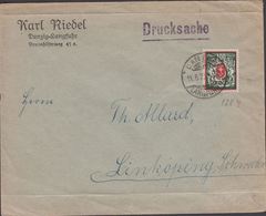 1923.. 100 Pf. DANZIG 11.6.23. Zu Linköping, Schweden. (MICHEL 128) - JF310431 - Covers & Documents