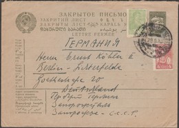 URSS 1931 Michel U32. Entier Postal Enveloppe. Affranchissement Complémentaire Pour Berlin - ...-1949