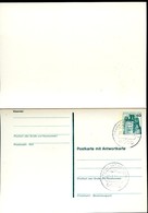 Berlin P107 Postarte Mit Antwort Stpl. Frankfurt 22.8.1977 - Cartes Postales Privées - Oblitérées