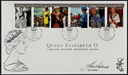 Ce0032 NEW ZEALAND 2001, SG 2446-51 Queen Elizabeth Ll's 75th Birthday, Limited Edition Signed FDC - Lettres & Documents