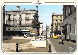 ** Lot De 2 Cartes ** 47 - AGEN : Rue Piétonne (commerces ) - CPSM CPM Grand Format  - Lot Et Garonne - Agen