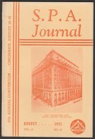 THE SPA JOURNAL, August, 1951, Organ Of The Society Of Philatelic Americans - Anglais (àpd. 1941)