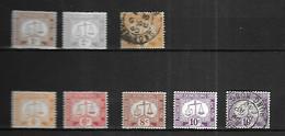 Hong Kong  1924 - 1947    Cat Yt   N° 1, 2, 4,5, 7, 8, 10 - Timbres-taxe