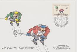 FDC LIECHTENSTEIN:  JEUX OLYMPIQUES DE CALGARY 1988 - Winter 1988: Calgary