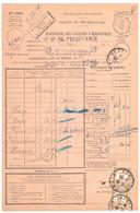 VERVINS Aisne 02 Bordereau Valeur Recouvrée 1485 Taxe 57  Formule Entiere Ob 1930 - 1859-1959 Cartas & Documentos