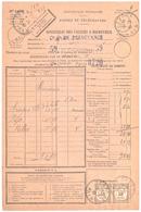TREVOUX Ain 01 Bordereau Valeur Recouvrée 1485 Taxe 57  Formule Entiere Ob 1930 - 1859-1959 Cartas & Documentos