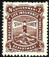 NEW ZEALAND BROWN  3 PENCE LIGHTHOUSE LIFE INSURANCE OUT OF SET OF ? MINT 1950's SG? READ DESCRIPTION !! - Neufs