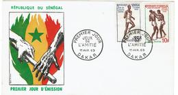 Enveloppe 1er Jour SENEGAL - Jeux De L'amitié 1963 - - Senegal (1960-...)