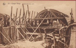 Belgisch Congo Belge Construction D' Un Pont (En Très Bon Etat)  Animee Afrique Africa Epoque Coloniale Natives Ethnic - Belgian Congo