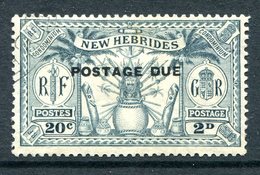 New Hebrides 1925 Postage Due - 2d (20c) Slate-grey HM (SG D2) - Postage Due