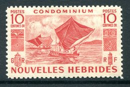 Nouvelles Hebrides 1953 Pictorials - 10c Value LHM (SG F82) - Unused Stamps